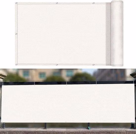 Lastra protettiva per balcone - Divisorio per balcone - HDPE resistente ai raggi UV - 145x800 cm - Bianco