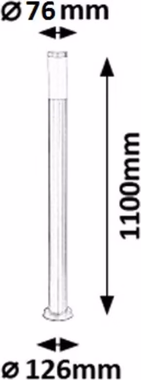 Lampada da giardino moderna 1xE27 Inox torcia cromo satinato 8265 Rabalux