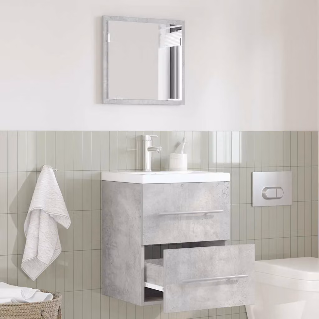 Set di mobili da bagno sospesi vidaXL Grigio L: 41 cm, P: 38,5 cm, H: 48 cm