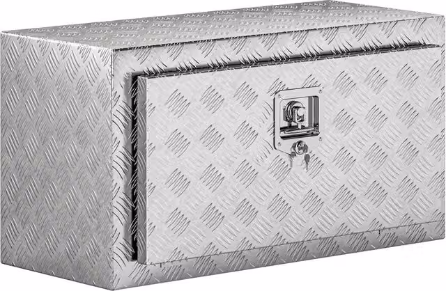 Cassetta Attrezzi Zephmum in Alluminio Argento con Serratura e Impermeabile L/P/H: 76.2 x 35.5 x 40.6 cm