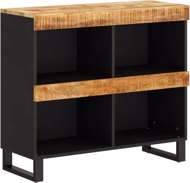 Credenza | Madia | Buffet da pranzo | Armadio da pranzo 85x33x75 cm in Legno Massello di Mango