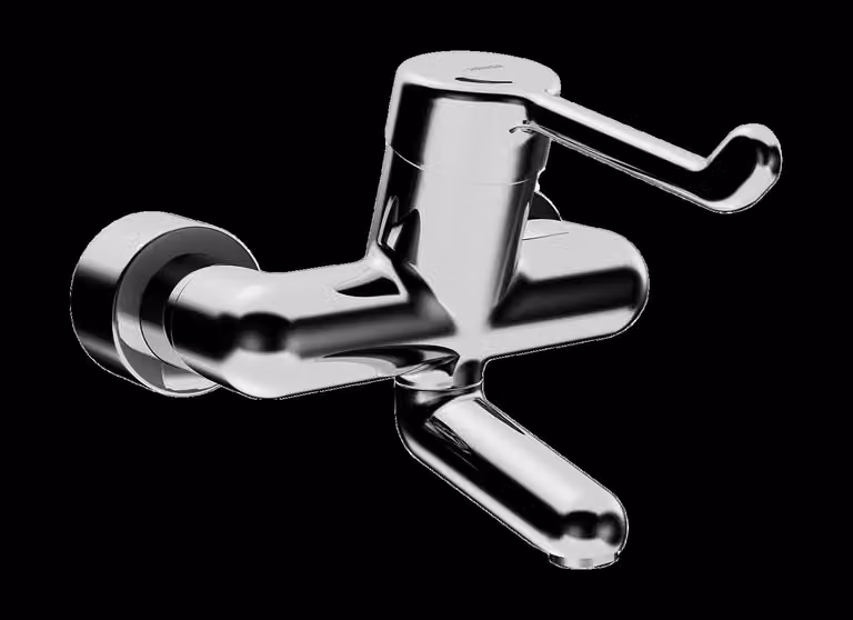 HANSA HANSAMEDIPRO protec Mitigeur de lavabo, saillie 171 mm, levier de sécurité, chromé, 02542202, 02542202