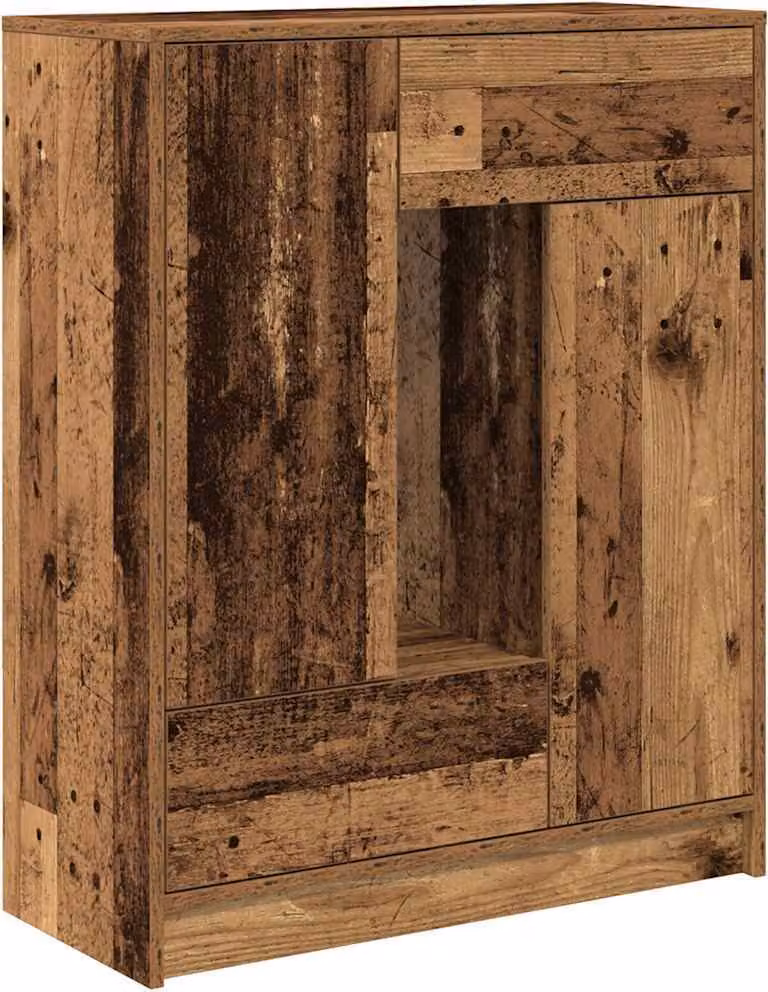 Credenza con Cassetti e Ante Legno Antico 73x31x90 cm