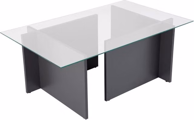 Tavolino in vetro "Vetrino" 105 x 65 x 40 cm - Antracite