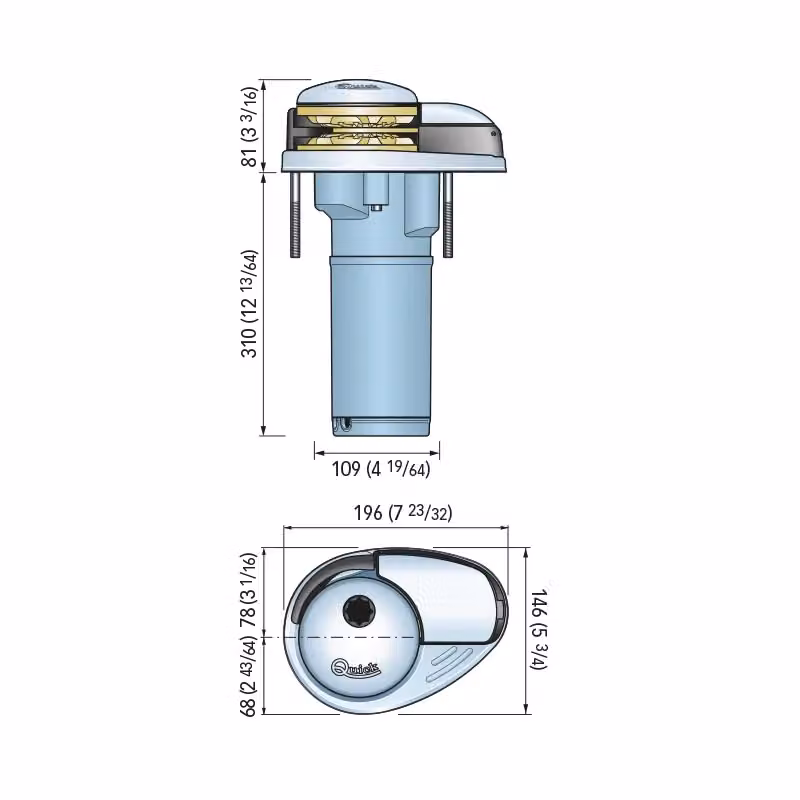 Motore Quick DP2L 700 12V 350W B.7 1/4 in acciaio inossidabile – 2