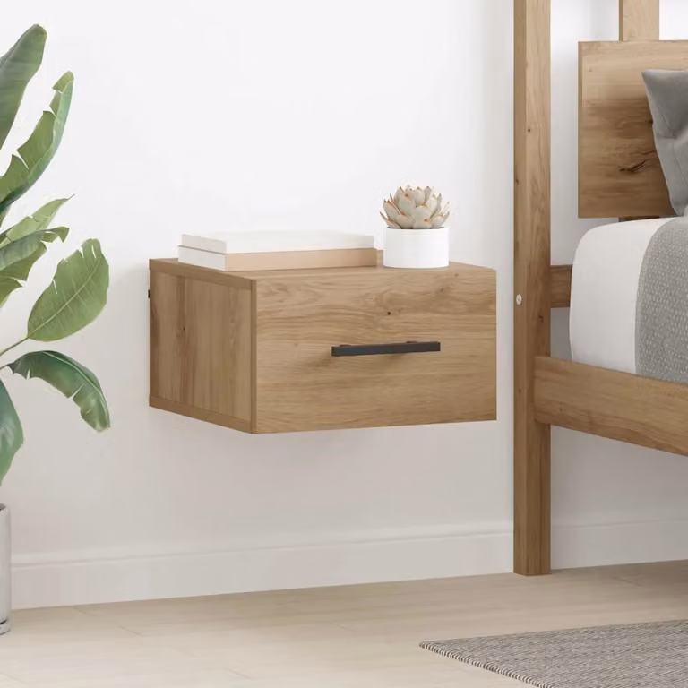 Armadio da notte vidaXL in legno ingegnerizzato marrone, L 35 cm x P 35 cm x H 20 cm