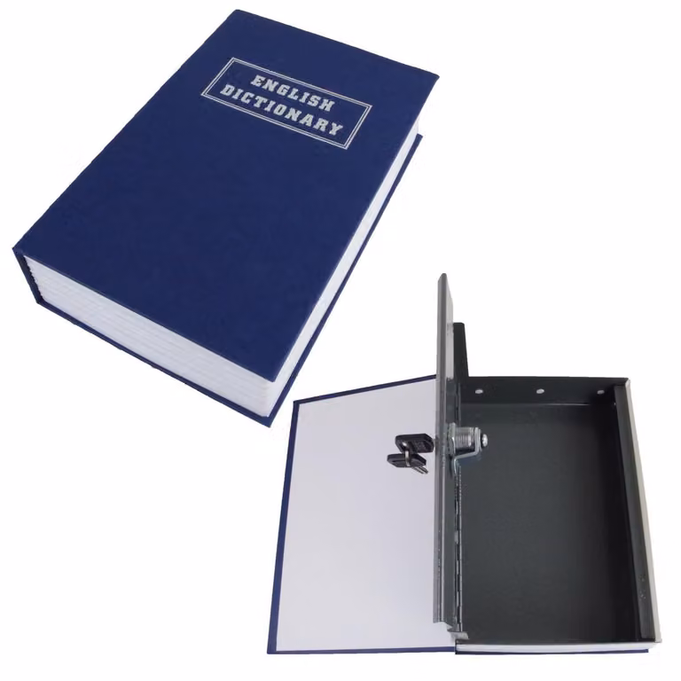 Cassaforte a forma di libro Bensontools 24 x 15,5 x 5,5 cm acciaio nero