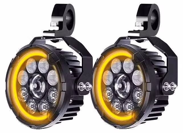 Luce di lavoro, elevata luminosità, fascio combinato, DRL gialla