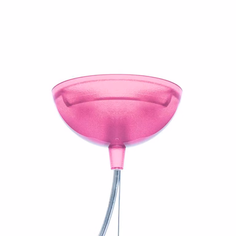 Kartell Lampada a sospensione Small FL/Y, Violetto / Fucsia / Rosa, Soggiorno / Sala da pranzo, Plastica, Design, Lampada a sospensione