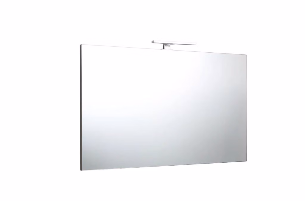 Specchio moderno IPERBRIKO rettangolare con lampada a LED grigio L: 120 cm, H: 70 cm – 2