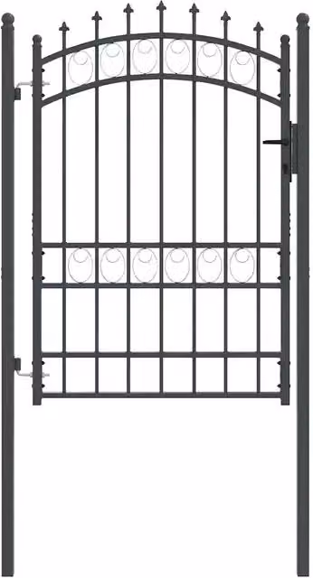 Cancello della recinzione con punte EMMEN 170 x 100 cm CFW9593494