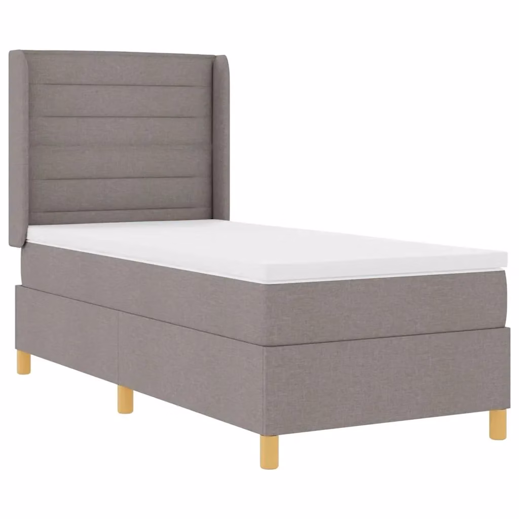 Letto a molle con strisce LED e porta USB vidaXL in tessuto beige o grigio L/P: 200 x 90 cm – 2
