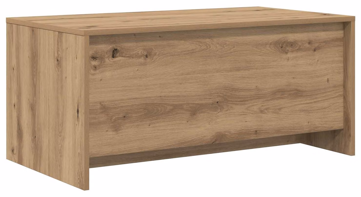 Tavolino da caffè in legno effetto "Artisan Oak", dimensioni 90 x 50 x 41,5 cm