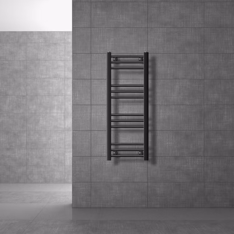 LuxeBath radiatore per bagno Sahara, 300x800 mm, antracite, diritto con attacco laterale, senza elemento riscaldante