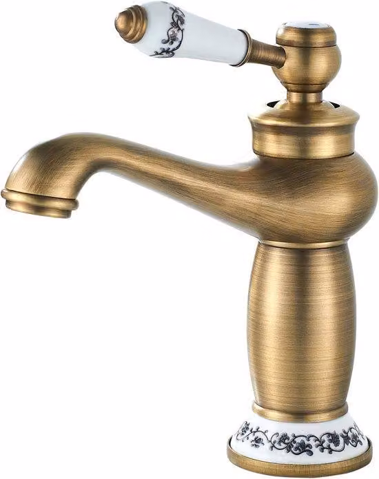 Rubinetto per WC a parete, con maniglia in Vetroceramica, e miscelatore per doccia con acqua calda e fredda.