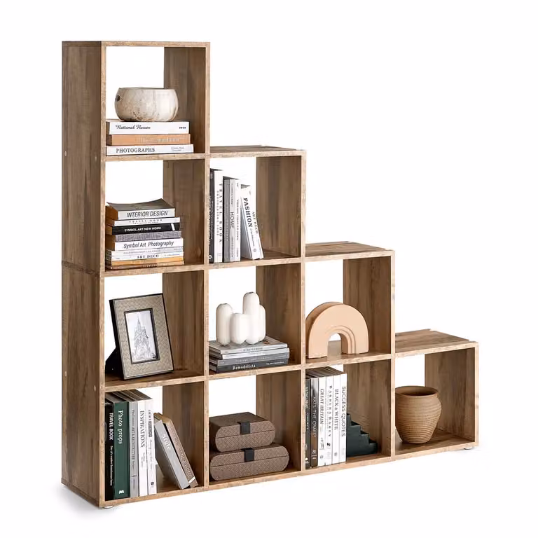 Libreria Scaffale con Scomparti Aperti, Marrone Cammello