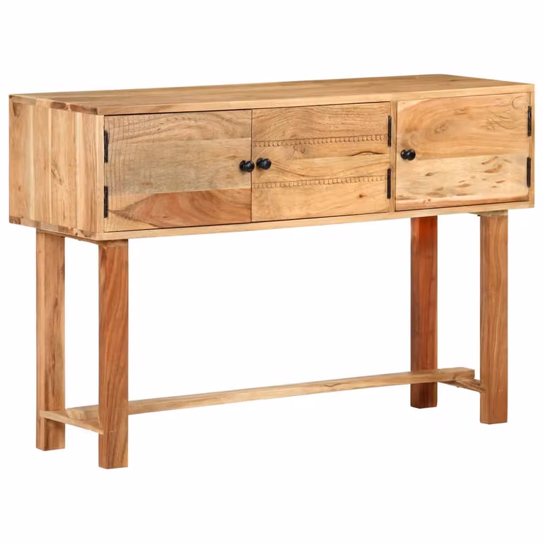 vidaXL Credenza 115x35x75 cm in legno massiccio di acacia