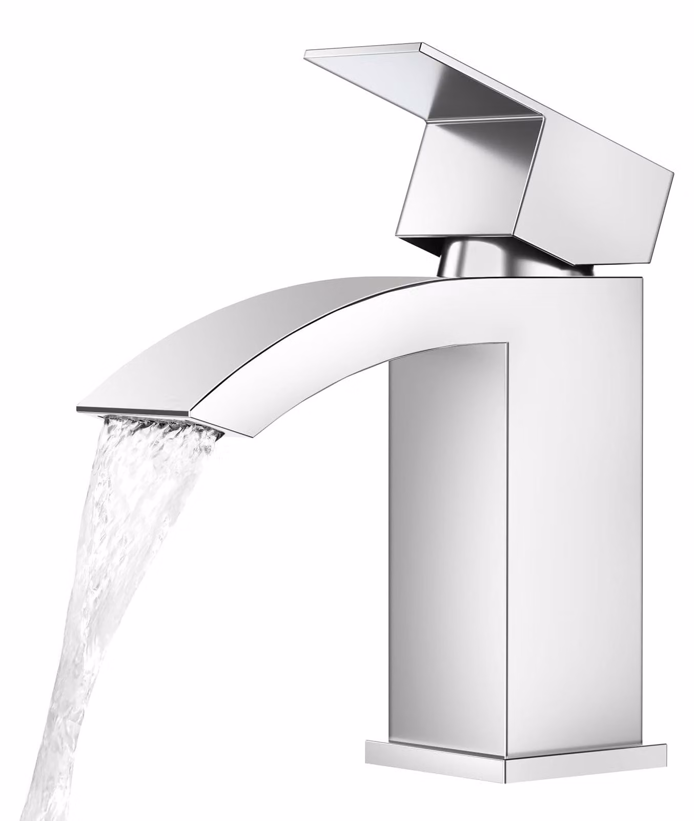 Miscelatore monocomando a cascata, finitura cromata