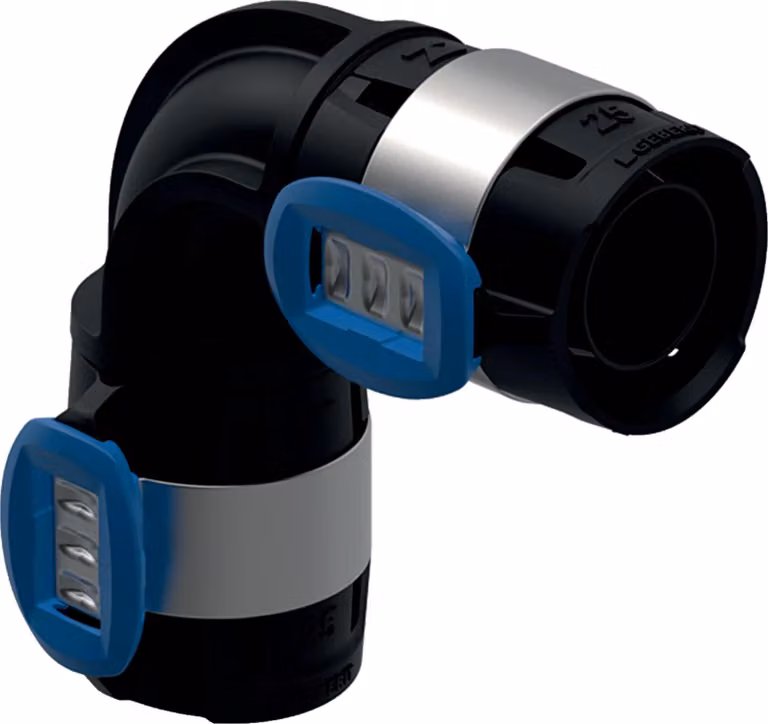 Geberit GE FlowFit, Bogen, PPSU, 90 gradi, 63 mm, 1 pz.