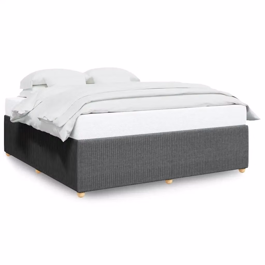 Giroletto senza materasso vidaXL in tessuto grigio con struttura in legno e doghe, L 180 cm x P 200 cm – 2