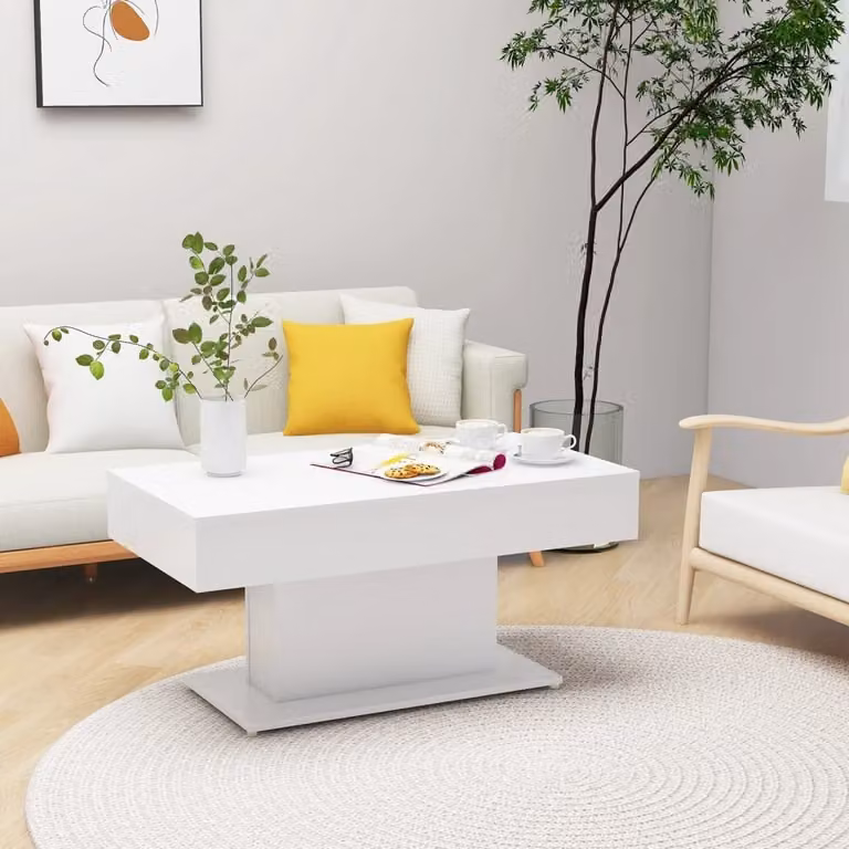Maison Exclusive - Tavolino bianco 96x50x45 cm Materiale ligneo