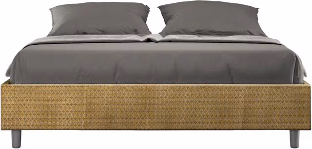 Letto Matrimoniale Sommier GIORDANOSHOP con Rete Azelia Labirinto 06 Giallo L: 160 cm, P: 210 cm, H: 39 cm – 1