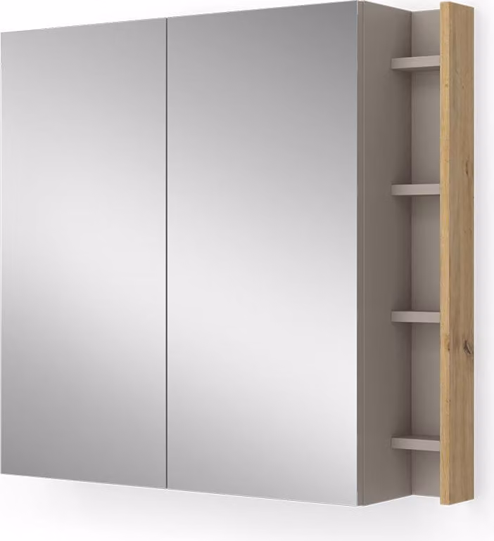 Specchio contenitore bagno Vicco Edelin Cachemire 80 x 75 cm con ripiani, Model 57985