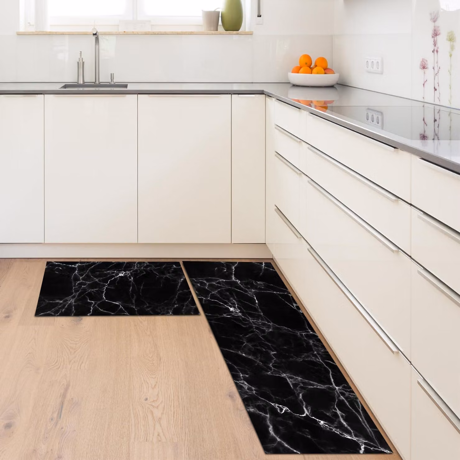 Tappeto in vinile antiscivolo, lavabile, dimensioni 43 x 72 cm, ideale per la cucina