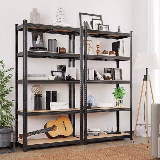 Contenitori metallici - Set da 2 - 200 x 100 x 50 cm - Portata 875 kg - Nero