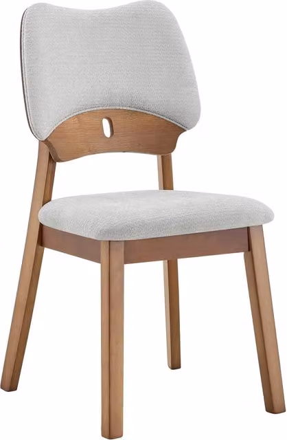 Set di 2 sedie da pranzo 43x57x87,5 cm in legno grigio imbottite