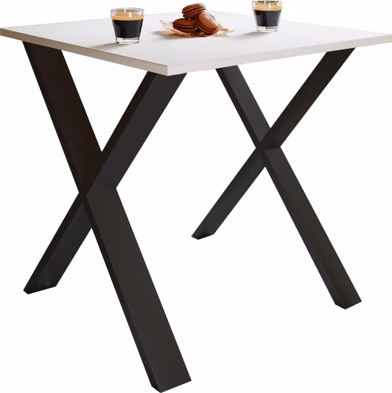 Tavolo da pranzo in legno Premium | H. 76 x W. 80 x D. 80 cm | Tavolo da cucina Tavolo da pranzo Xona X