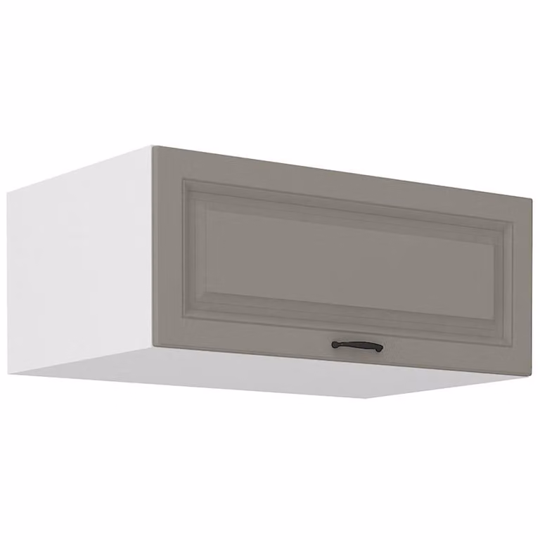Armadietto profondo per cappa aspirante SOPHIA - larghezza 80 cm, grigio chiaro / bianco