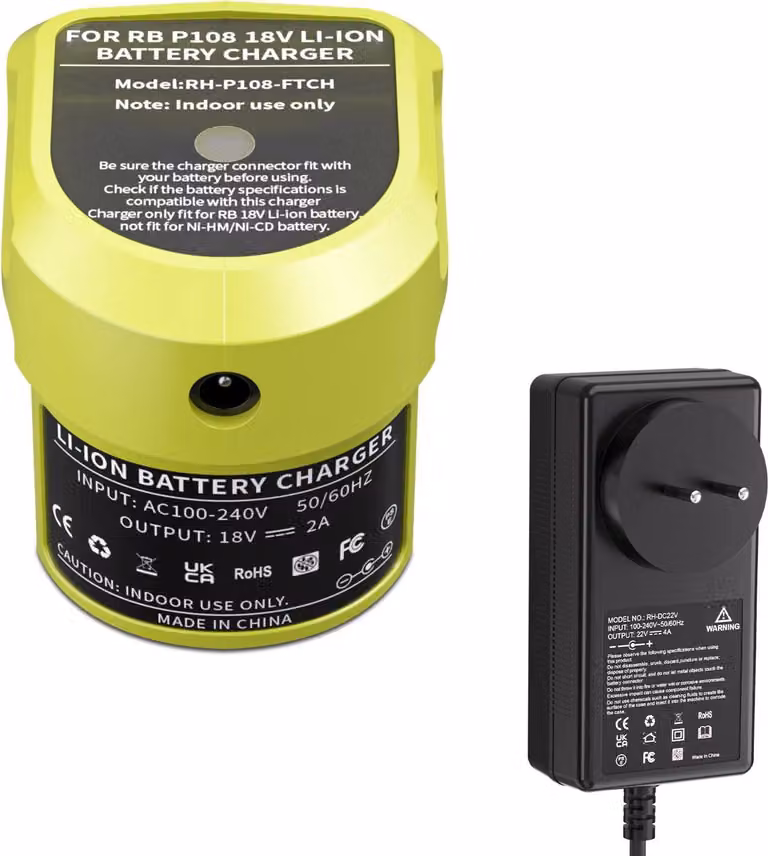 Ryobi One+ 18V, contenitore per batterie da 21700 celle, beige, ricambio compatibile con P108/P104/P107, Li-Ion
