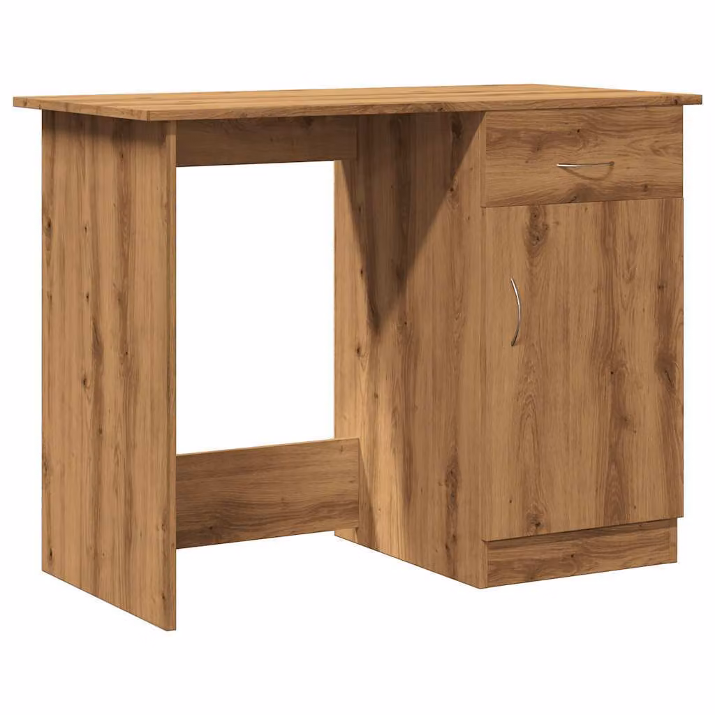 Scrivania Rovere Artigianale 100x50x76 cm in Legno Multistrato