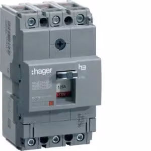Interruttore di potenza Hager h3 x160 TM 3x40A 25kA HHA040H