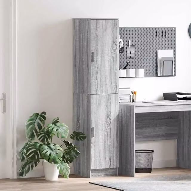 Credenza moderna vidaXL in MDF Grigio L/P/H: 35 x 39 x 168 cm