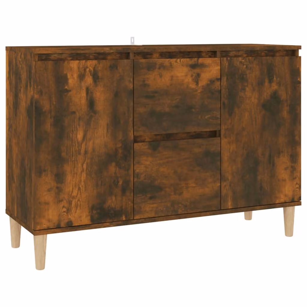 Credenza Rovere Fumo 101x35x70 cm in Legno Multistrato