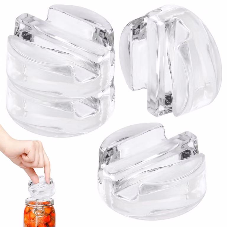 Pesi per fermentazione in vetro, 4 pezzi, diametro 7 cm, peso 203 g