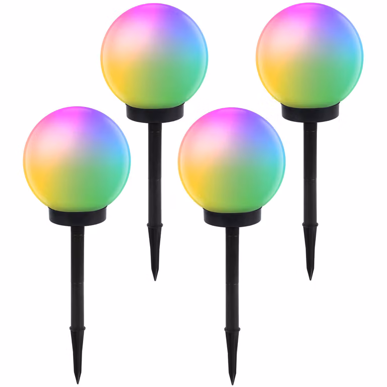 GreenBlue lampada solare a stelo da giardino 25x25x58cm RGB LED GB165