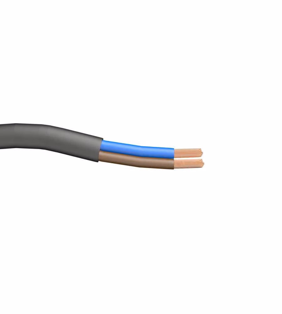 H03VVH2-F Cavo elettrico piatto flessibile Nero 2x0,75 mmq per elettrodomestici
