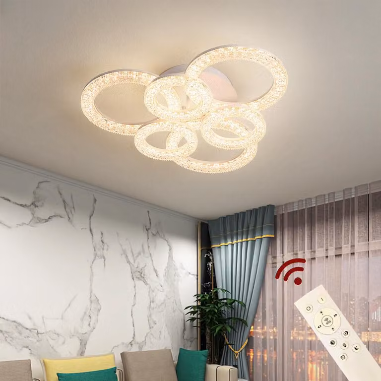 Lampada da soffitto a LED DXY-3+3 62cm plafoniera lampada con telecomando luce colore/luminosità regolabile dimmerabile A+ LED soggiorno luce soffitto Lampada da soffitto LED plafoniera