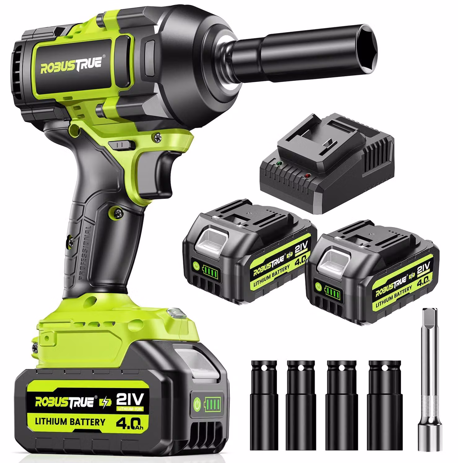Avvitatore a batteria per viti per metallo - 21 V, coppia elevata - 1100 Nm, potente - 2 batterie da 4000 mAh - utensile elettrico
