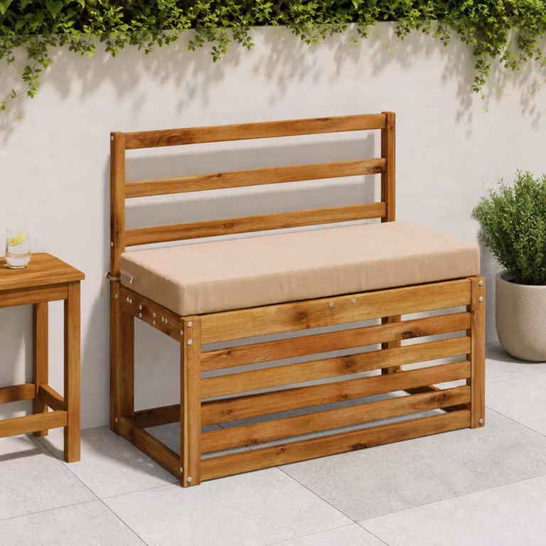 Cuscino per panchina vidaXL SOEST in poliestere con rivestimento rimovibile e resistente ai raggi UV, colore sabbia/grigio