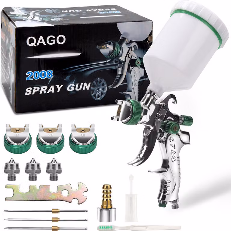 Pistola di verniciatura HVLP 100 ml/min su auto, navi e mobili 600ml pistola professionale 2 pezzi