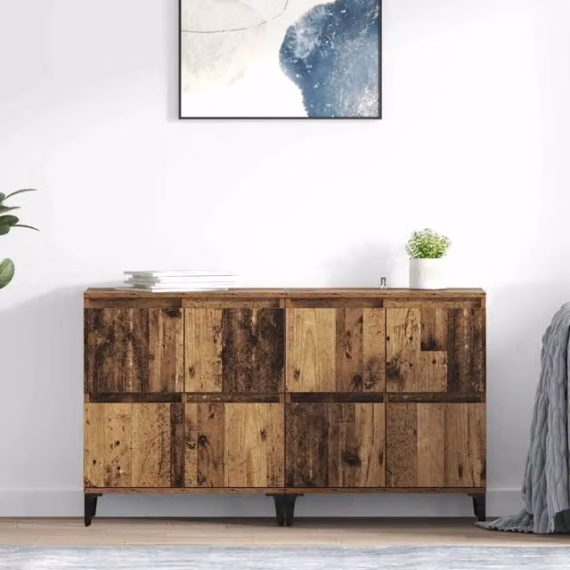 Set di 2 sideboard vidaXL in legno effetto vecchio marrone L: 60 cm, P: 35 cm, H: 70 cm – 1