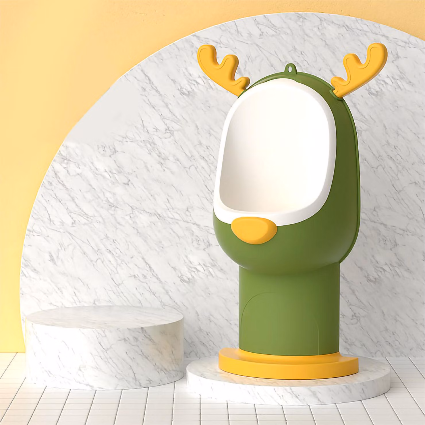 WC per bambini, in piedi, a parete, per bambini, orinatoio, vasino sospeso, formazione per ragazzi, verde