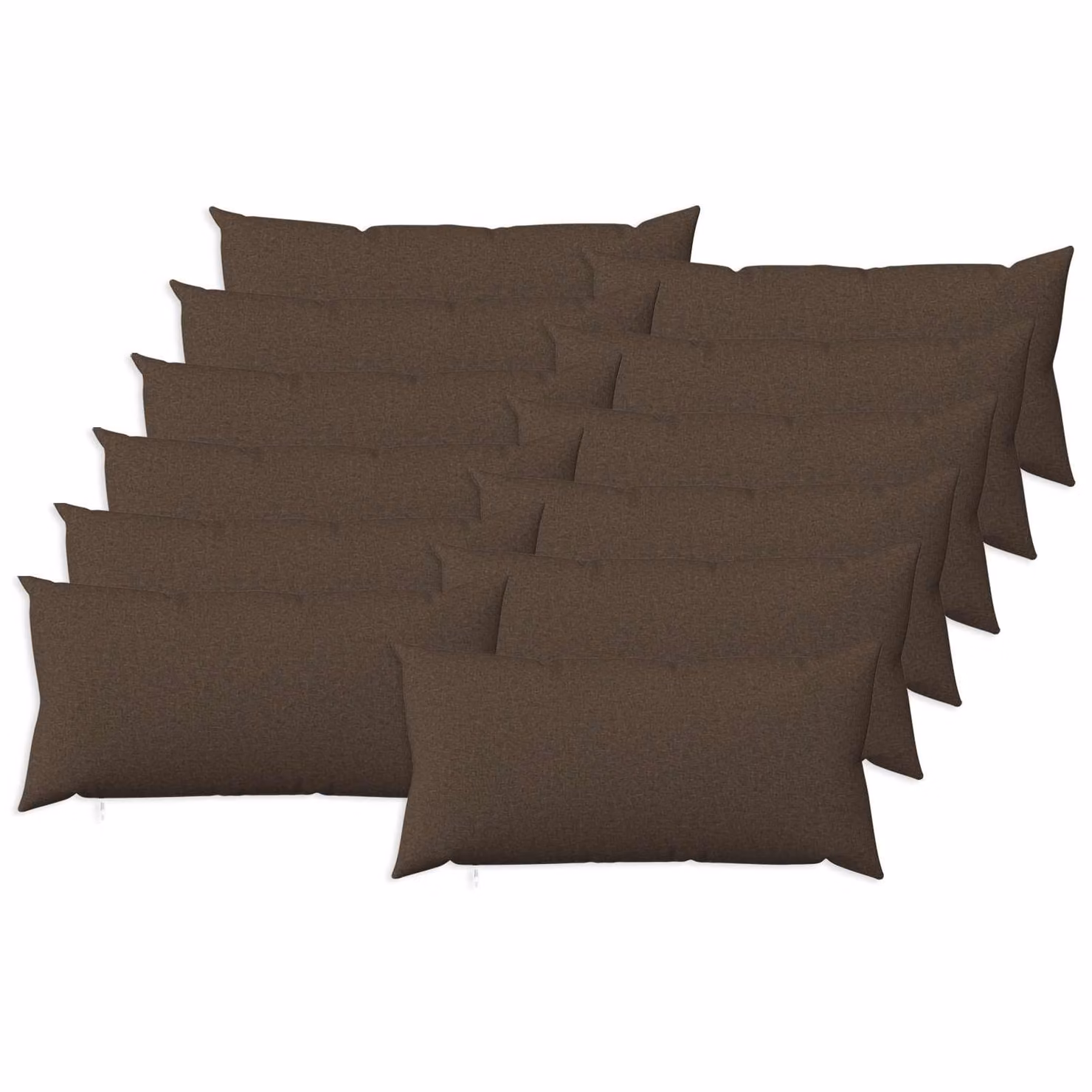 Set di 12 federe vidaXL HEERLEN color tortora in tessuto poliestere, L 80 cm x P 40 cm