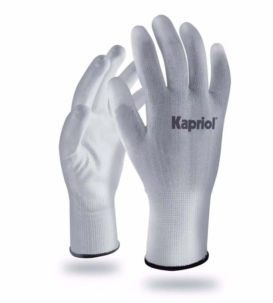 Kapriol Guanti Skin White Misura 10 - Precisione e Protezione - Poliestere