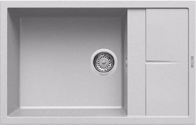 Lavello Elleci Incasso 1 vasca 78x50 Unico 310 Metaltek Grigio Alumnium LMU31079