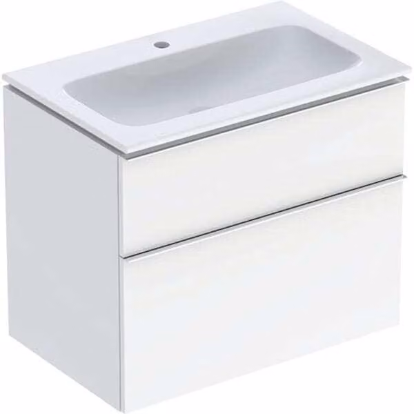 Geberit iCon Set lavabo pour meubles avec meuble sous-lavabo, 2 tiroirs, 75x63x48 cm, 502336, 502.332.01.2, 502.332.01.2